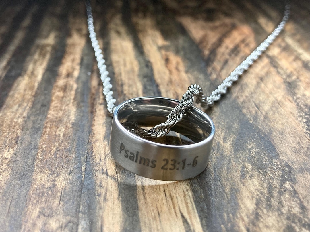 Personalized Bible Verse Ring Necklace - Etsy
