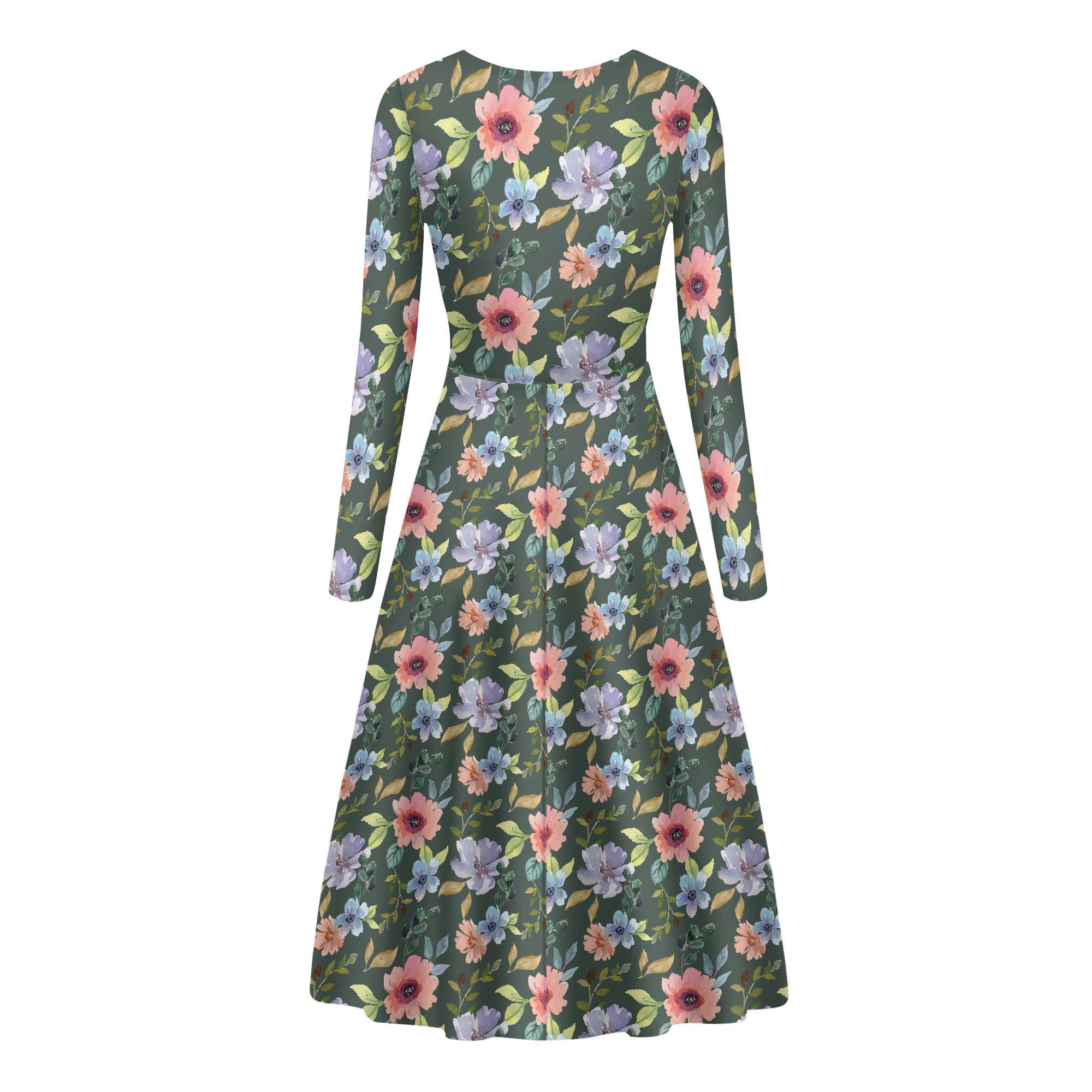 prom dress rentals idaho falls Harlow Orange Floral Dress L main image 1