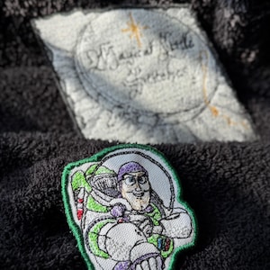 Buzz Lightyear inspired  Iron On Patch: Toy Story Sketch Style Embroidered Applique