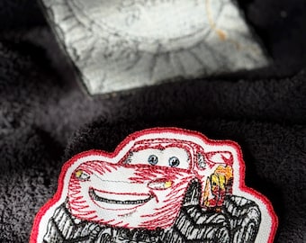 Lightning McQueen Monster Truck inspired Embroidered Iron-On Patch