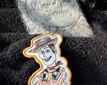 Woody inspired  Embroidered Iron-On Patch: Toy Story Sketch Style