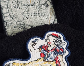 Snow White Embroidered Iron-On Patch, Disney Inspired