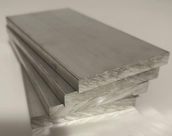 Placa de aluminio 6061, 9,5 mm de grosor, 15,2 x 7,6 cm. Disponible en tamaños personalizados. Ideal para proyectos de bricolaje, manualidades y metalistería.