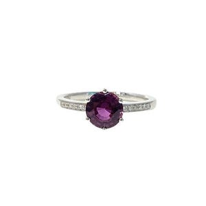 Solid Vintage purple sapphire ring Handmade 925 sterling silver ring engagement wedding anniversary ring gift for her purple sapphire ring