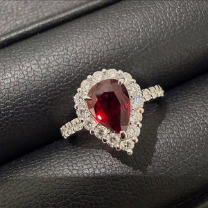 Vintage  Ruby Sapphire Engagement Ring: 925 Sterling Silver,Colour Stones