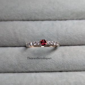 Vintage Handmade Cushion Cut Ruby Sapphire Ring: Sterling Silver Engagement Ring Colour Stones