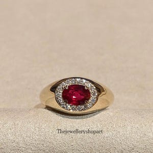 Ruby sapphire ring/Vintage ruby sapphire engagement ring 925 sterling silver 7x9 oval solitaire ring anniversary gift bridal gift