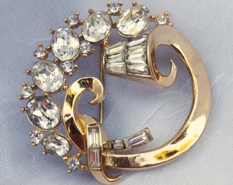 Crown Trifari Promenade Brooch 1950's