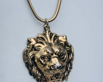 Vintage Anne Klein Lions Head Pendant