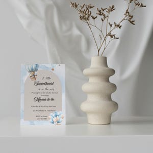 Teddy -  Editable Baby Shower Invitation