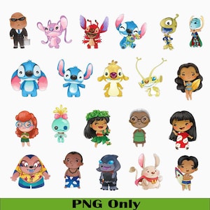 Baby Blue Alien Clip Art Png Bundle, Blue Cartoon Movie Png, Family Trip Png