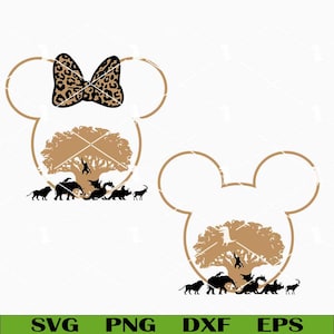 Mouse Head Animal Kingdom Svg Png, Safari Family Trip Svg, Wildlife Vacation Svg Cricut Files