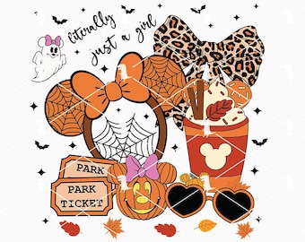 Bara en flicka Halloween Svg Png, Muskokett Pumpa Svg, Höstsäsong Svg Digital Nedladdning