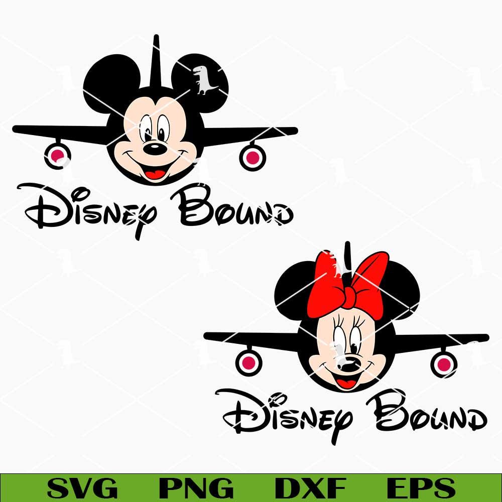 Viaje con destino (Svg), Vacaciones familiares (Svg), Viaje (Svg), Cara de ratón (Avión) (Svg, PNG, Archivos de sublimación de Cricut)