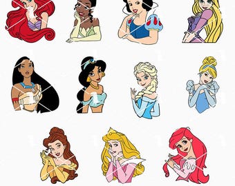 Princess Svg Png Bundle, Princess Svg, Cute Girl Svg Cricut Files