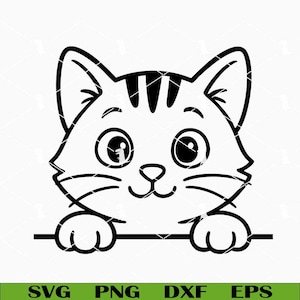 Peeking Cat Svg Png, Cute Cat Svg, Funny Pet Svg Cut Files Cricut