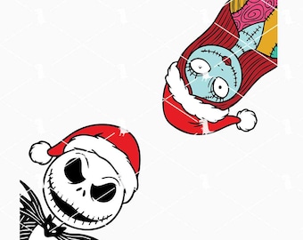 Christmas Nightmare Friends Svg Png, Santa Hat Svg, Xmas Cartoon Characters Svg, Retro Christmas Holiday Svg Cricut