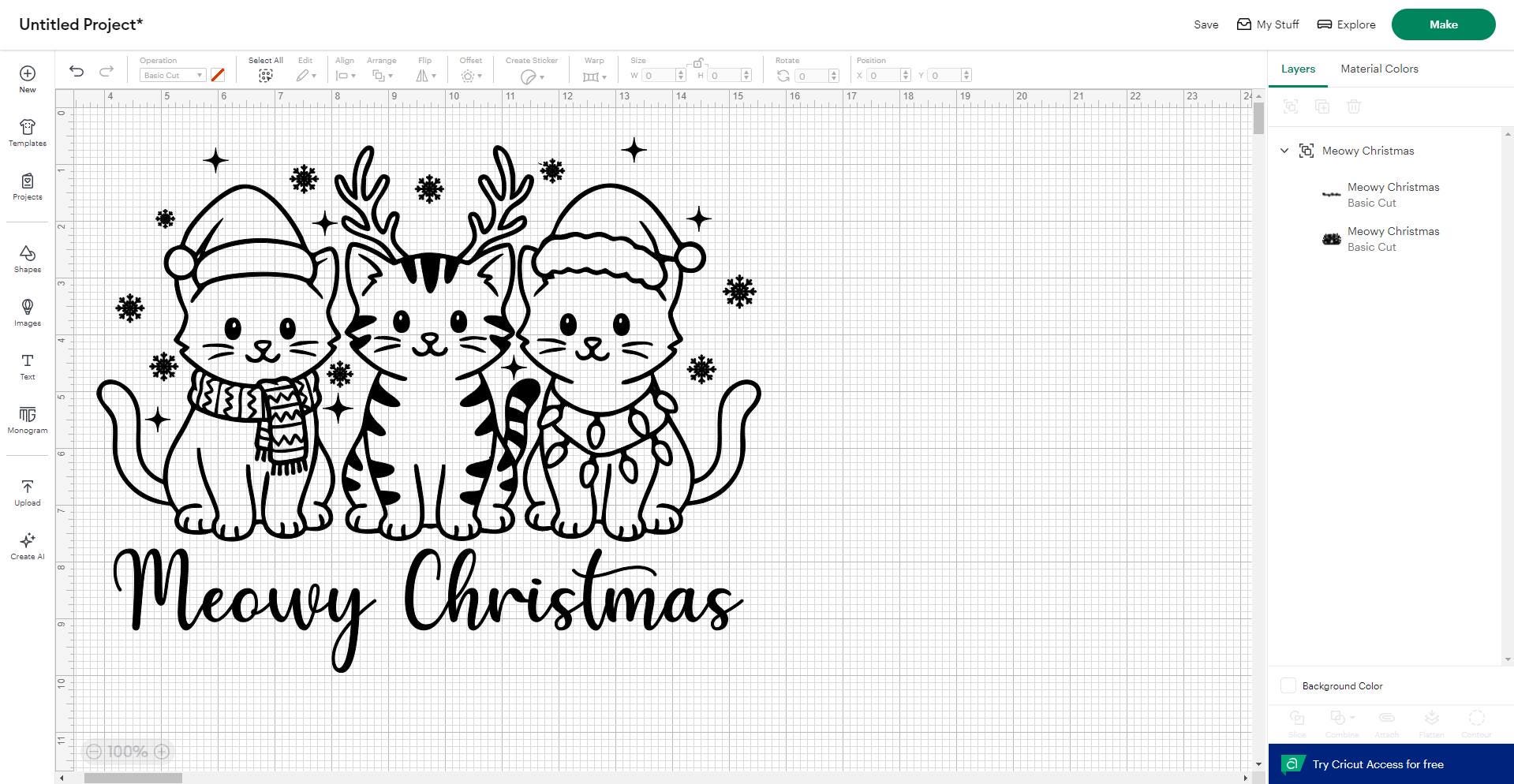 Meowy Christmas Svg Png, Christmas Cat Svg, Funny Cat Holiday Svg, Cat ...