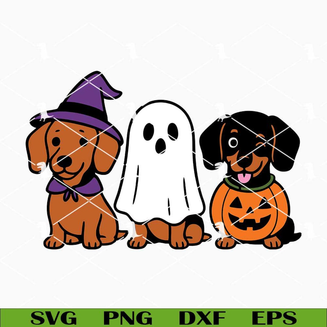Dachshund Halloween Svg Png, Halloween Dog Svg, Ghost Puppy Svg ...