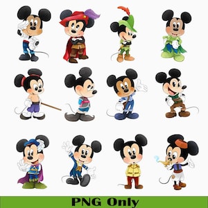 Prinz Maus Clipart-Set, Cartoon Prinz PNG, Geburtstagsjunge PNG Aquarell