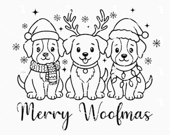 Christmas Dog Svg Png, Merry Woofmas Svg, Dog Lover Svg, Dog Mom Christmas Svg Cut Files