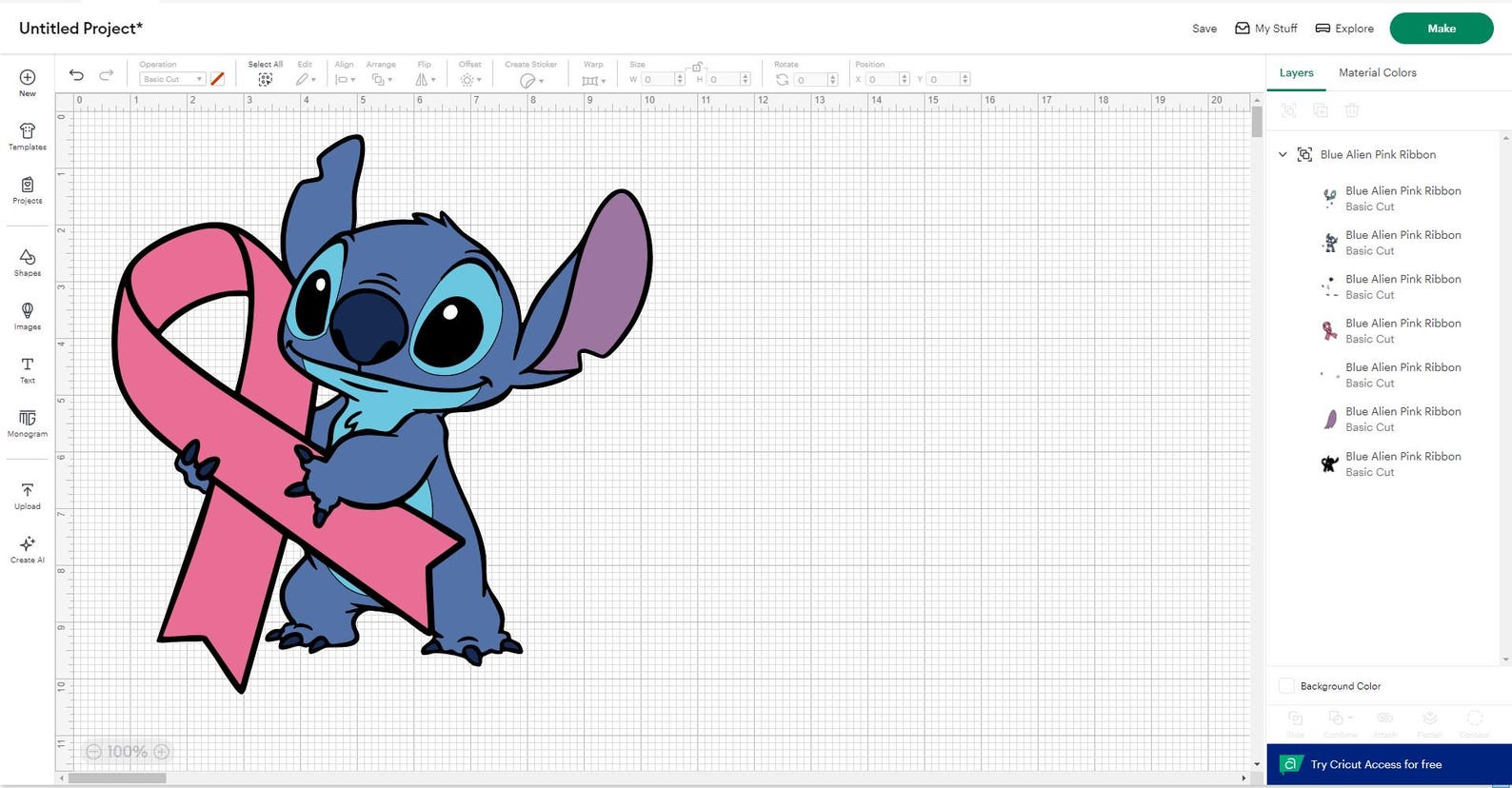 Blue Alien Pink Ribbon Svg Png, Funny Breast Cancer Awareness Svg ...
