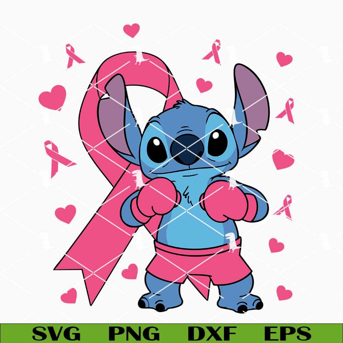 Blue Alien Breast Cancer Awareness Svg Png, Pink Ribbon Svg, Fight ...