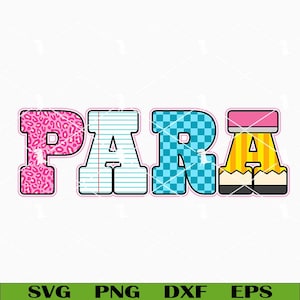 Retro Para Svg Png, Para School Svg, School Occupation Svg, Back To School Svg Cricut