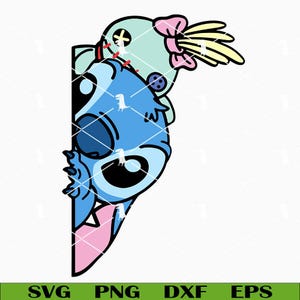 Blauwe alien met pop gluren Svg Png, schattige blauwe cartoon Svg, familie-uitje Svg-bestanden knippen