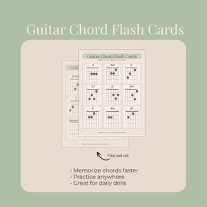 Zestaw dla początkujących gitarzystów | Schemat akordów, fiszki, plan ćwiczeń, przewodnik po grze na gitarze (plik PDF do pobrania w wersji do druku) zdjęcie 4