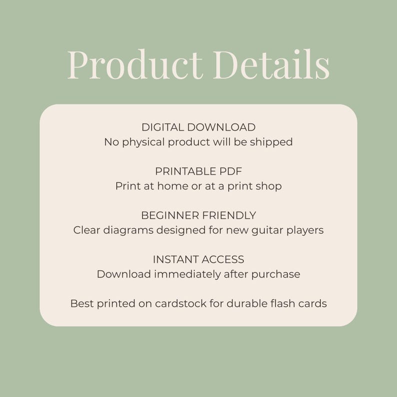 Tarjetas didácticas de acordes de guitarra para principiantes / 15 acordes esenciales (descarga en PDF) imagen 7