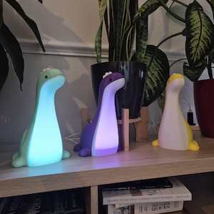 Dinosaur Night Light - 16-Color LED Lamp with Remote | Night Lights | Present Idea for Children