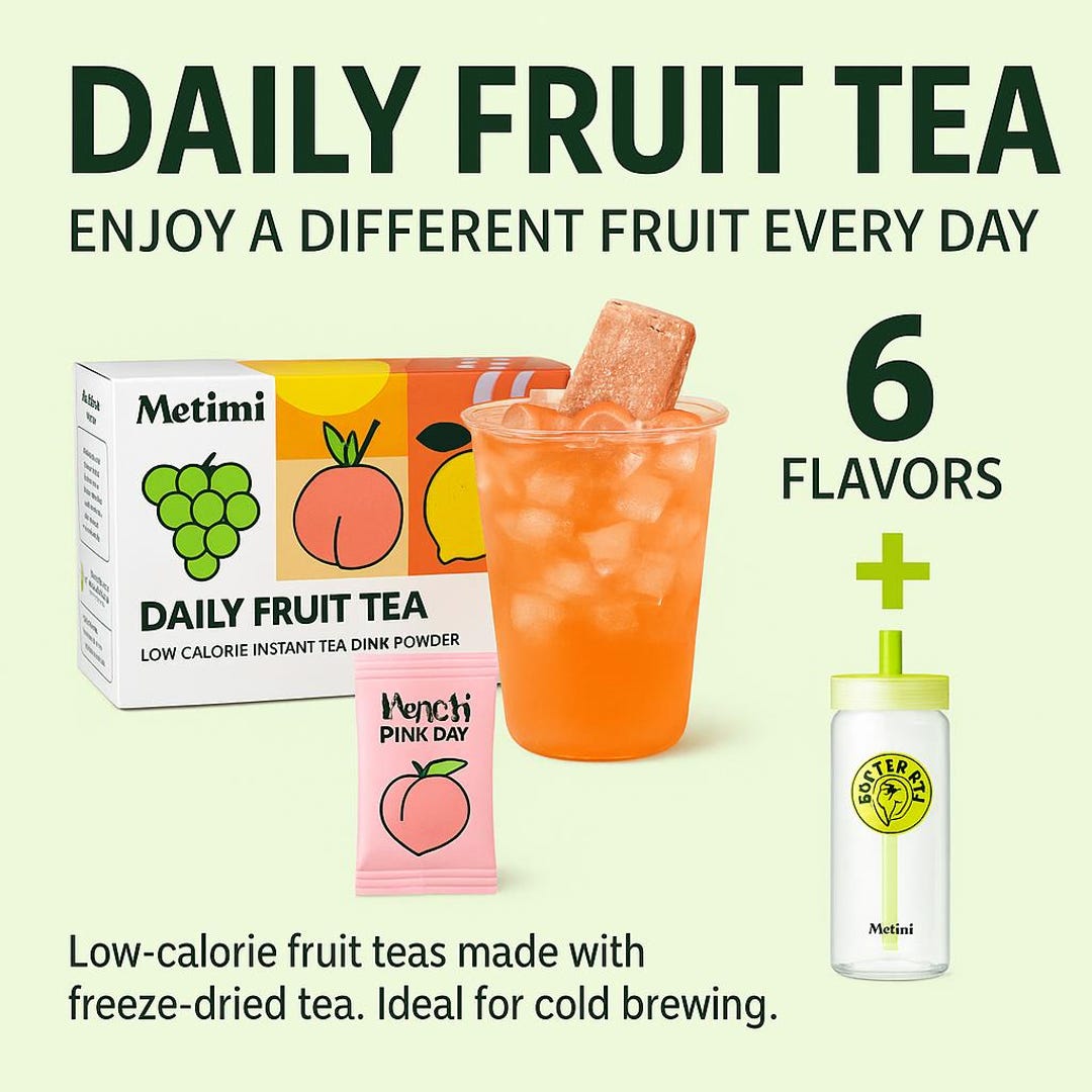 METIMI Instant Fruit Tea Cubes – Cold Brew Iced Tea With Real Fruit, 6 ...