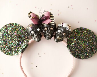 sugar skull mouse headband