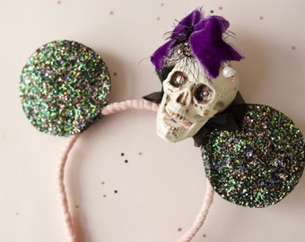 sugar skull mouse headband
