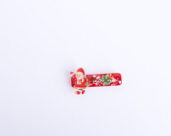 Christmas Resin Bar clips. Santa resin clip set