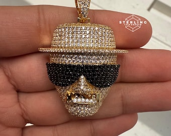 Iced Out Face With Black Glasses Detailed Custom Hip Hop Statement