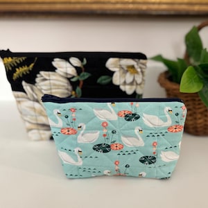 Custom Quilted Zipper Pouch, Assorted Sizes