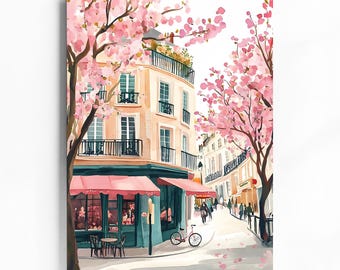 Paris Travel Poster Paris Cafe Framed Wall Art Canvas Wrap Wedding Gift Personalised Birthday Gift Kitchen Decor Home Decor Paris Art Print