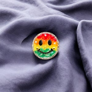 Handmade Rainbow Sunshine Smiley Brooch, Wedding Pin, Bridal Accessory, Perfect for Bride, Party, Valentine’s Day or Teacher&#39;s Day Gift