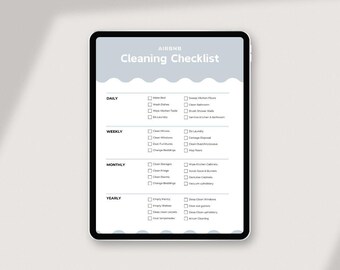 Airbnb Cleaning Checklist Template | Editable Canva Short Stay Cleaner Form | Vacation Rental Turnover List