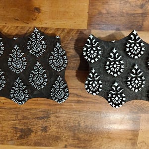 Double Color Wooden Block Printing Stamps two colors wood dye