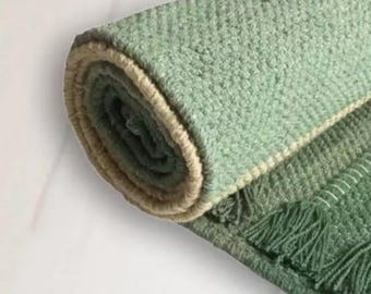 Handmade Organic Cotton Yoga Mat: Natural Herbs Design, Anti-Slip