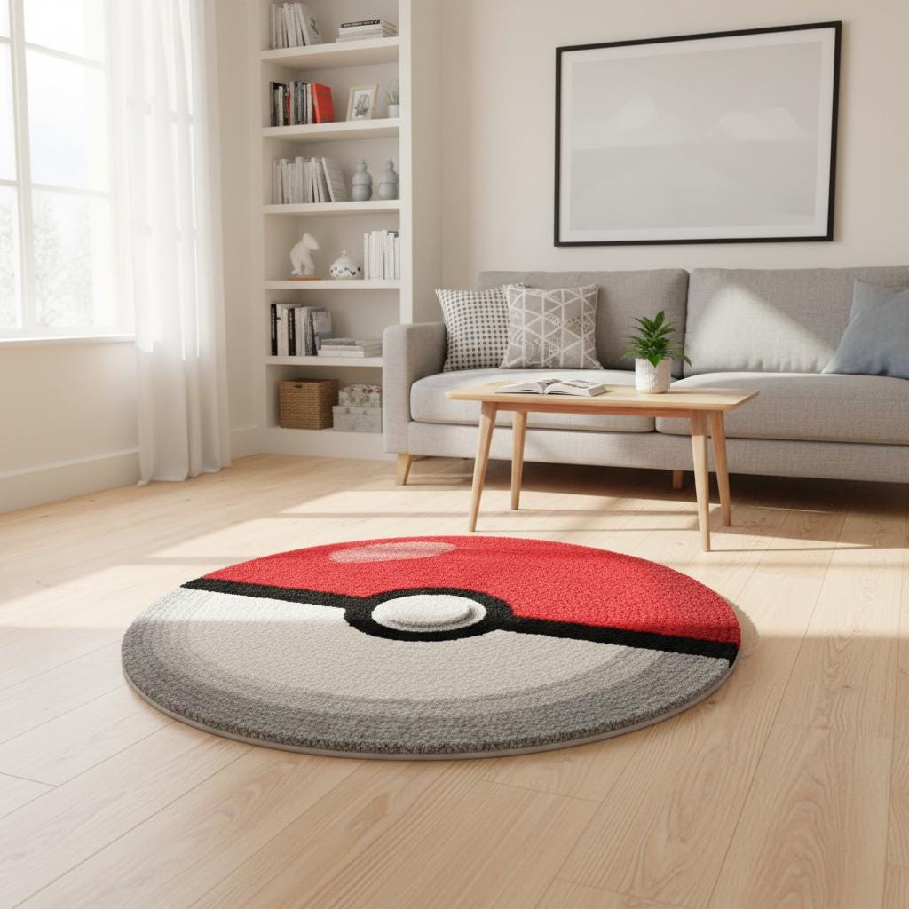 Poke ball rug - Etsy 日本