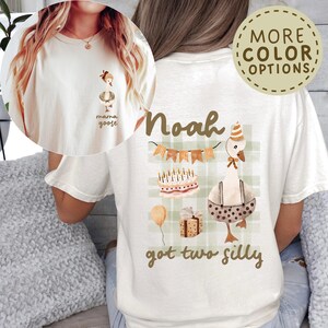 Personalized Silly Goose Birthday Shirt, Two Silly Goose Party Shirt, Custom Kids Birthday Tee, Family Matching Goose Outfit Gift