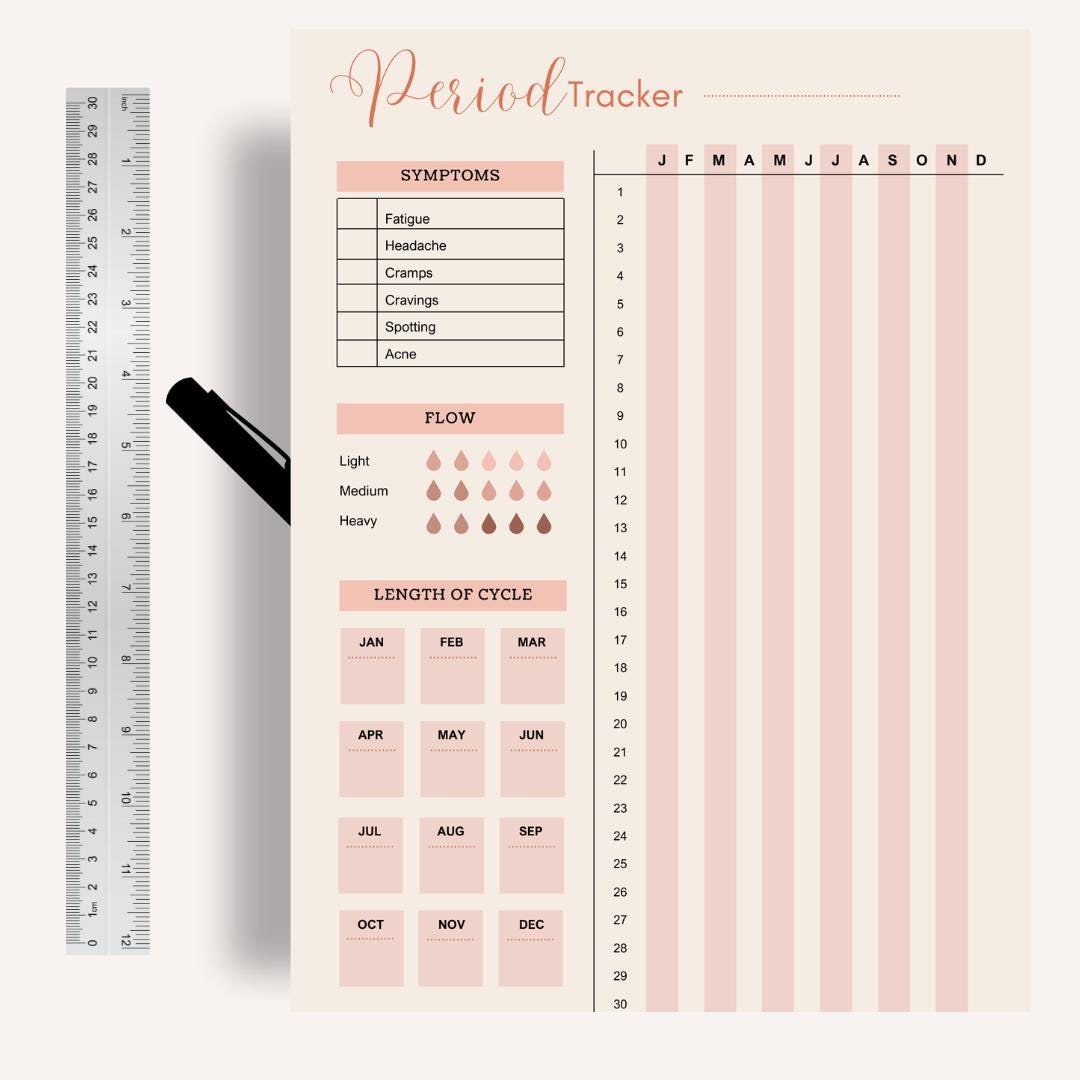 Period Moon Cycle Tracker | Aesthetic Digital & Printable PDF | Cute ...