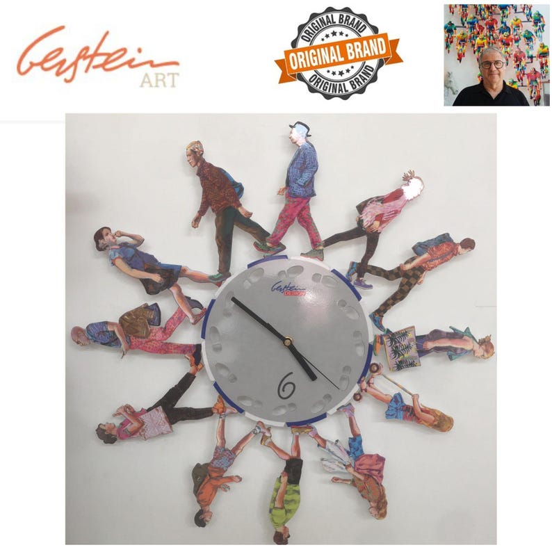 David Gerstein Walkers Time Clock Decorative Wall Clocks Laser ...