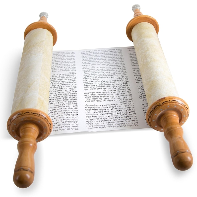 Handmade Judaica Big Big Sefer Torah Printed Scroll Book Hebrew Bible ...