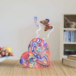 David Gerstein Pop Art Open Heart Metal Sculpture Contemporary Modern Art