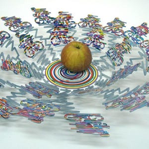 Cyclists Bowl Wall Metal Sculpture LARGE David Gerstein MODERN ART